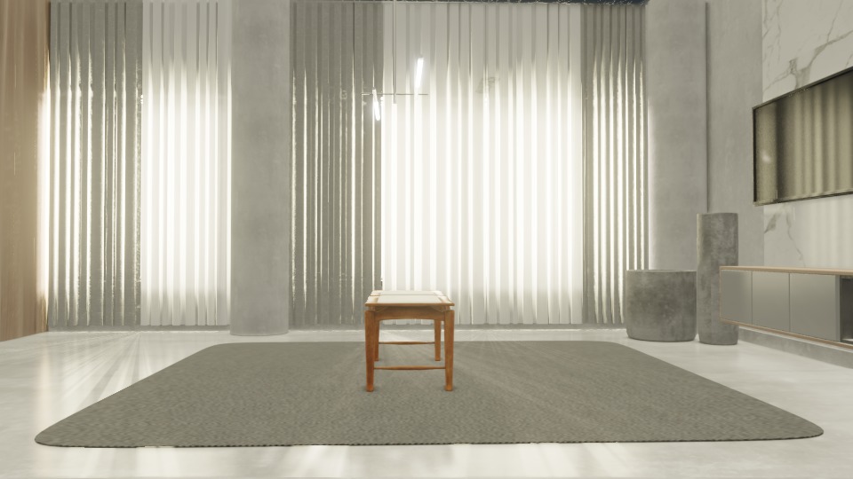 Bench Fiore Low-poly 3D model_2