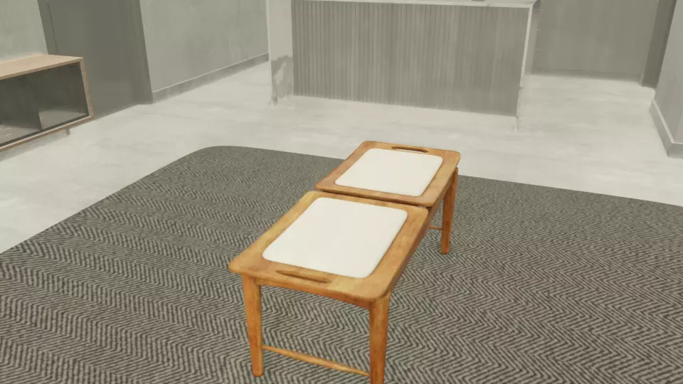 Bench Fiore Low-poly 3D model_0