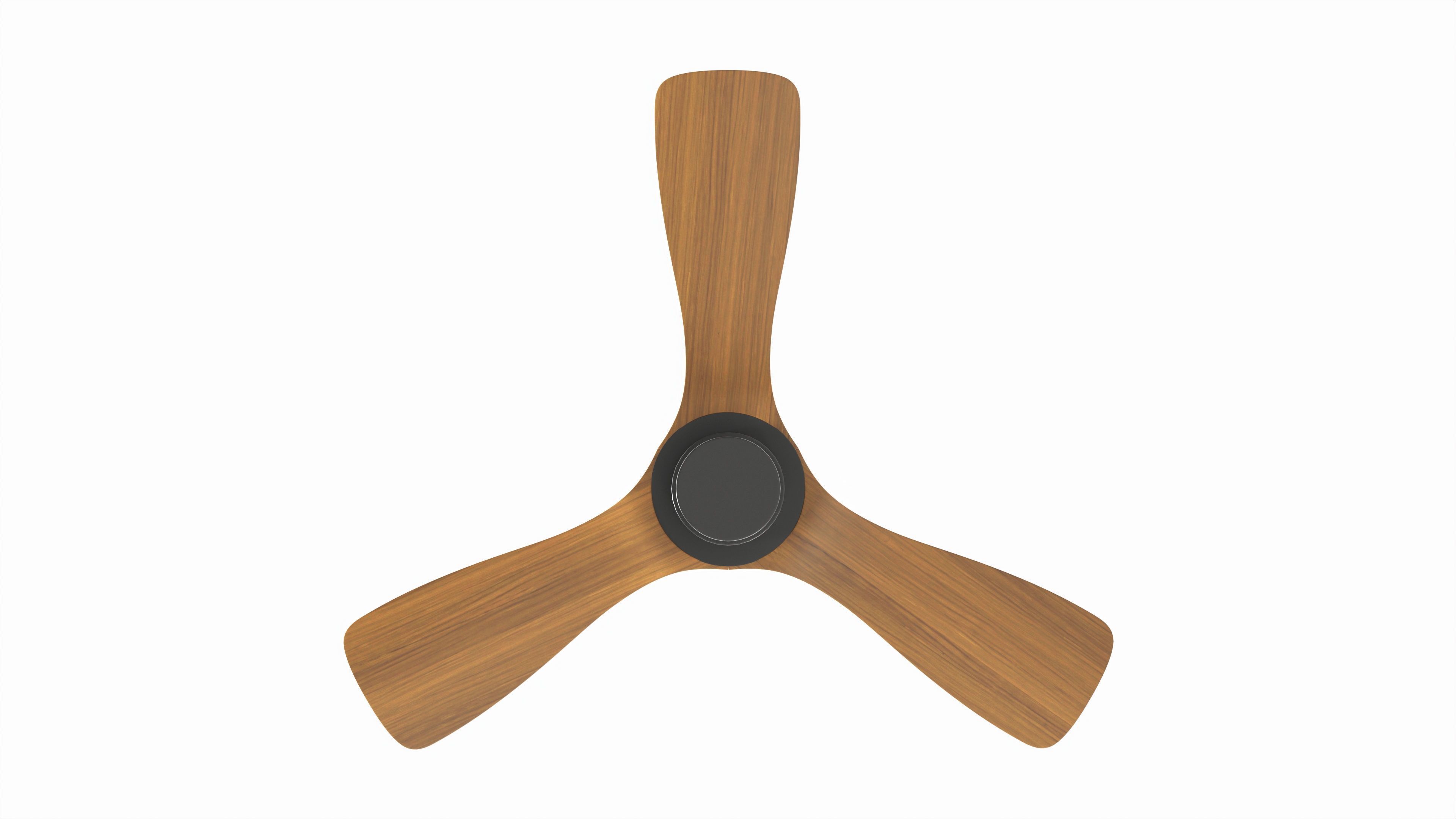 Wood Ceiling Fan with Light 3D model_5
