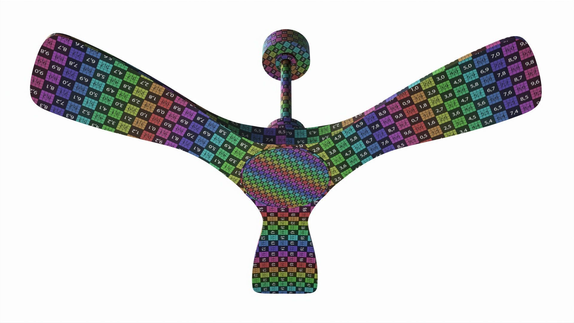 Wood Ceiling Fan with Light 3D model_9