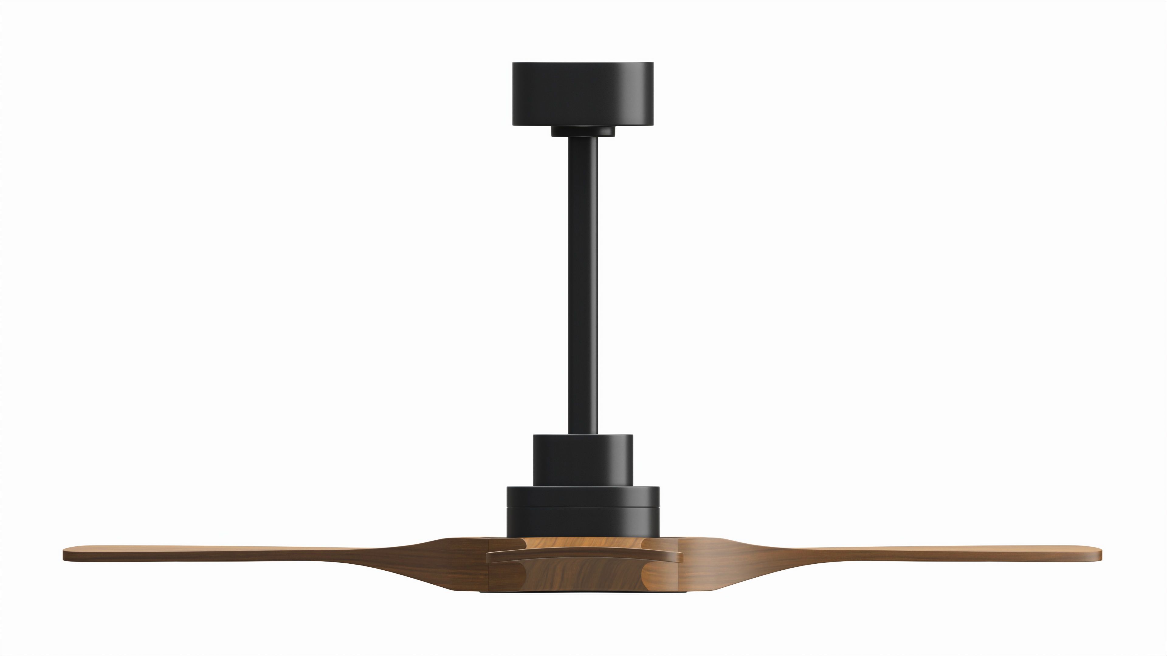 Wood Ceiling Fan with Light 3D model_4