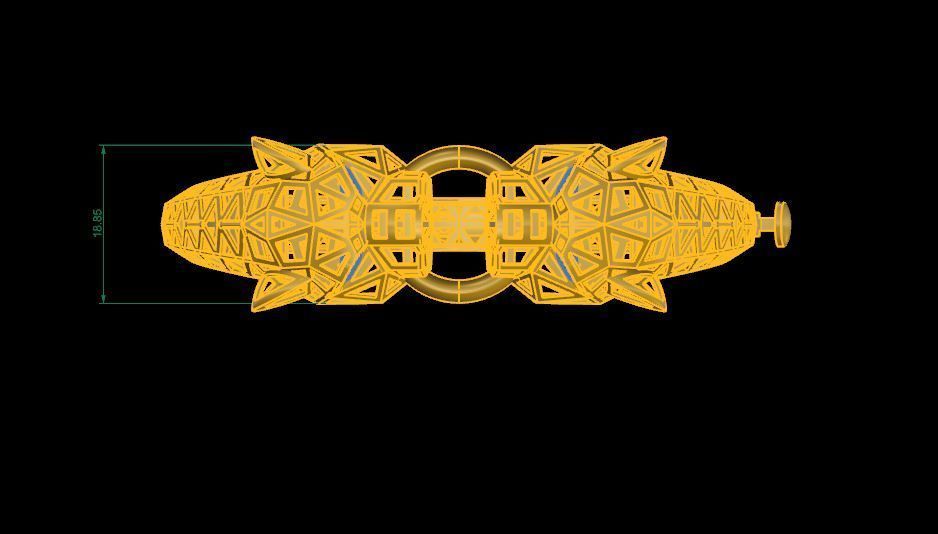  Tigar breslet  3D print model_1