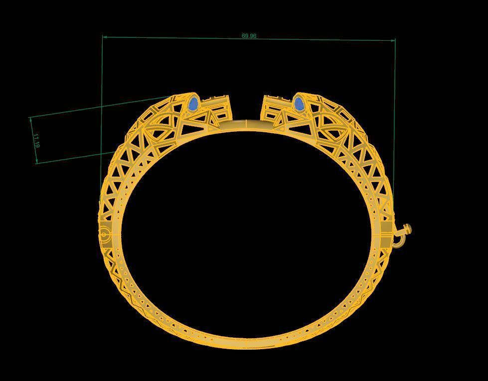  Tigar breslet  3D print model_2