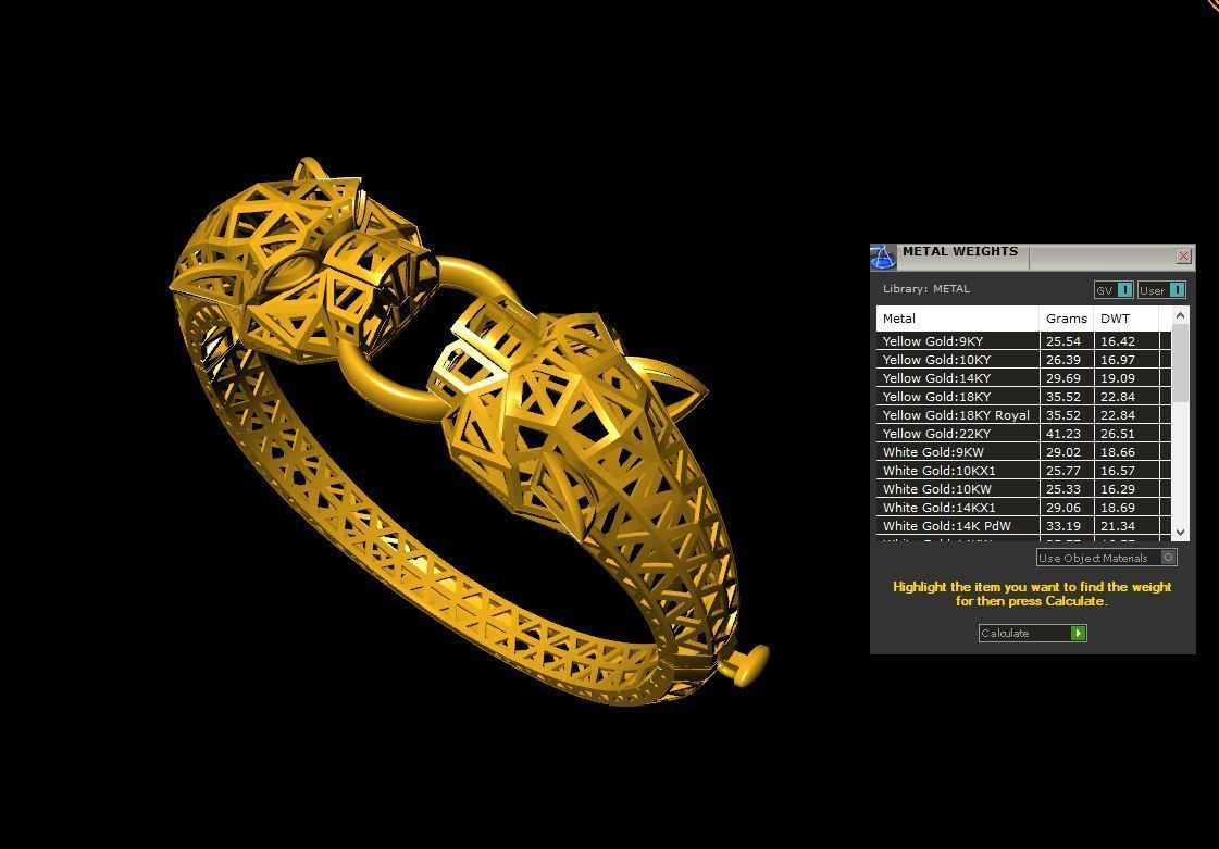  Tigar breslet  3D print model_3