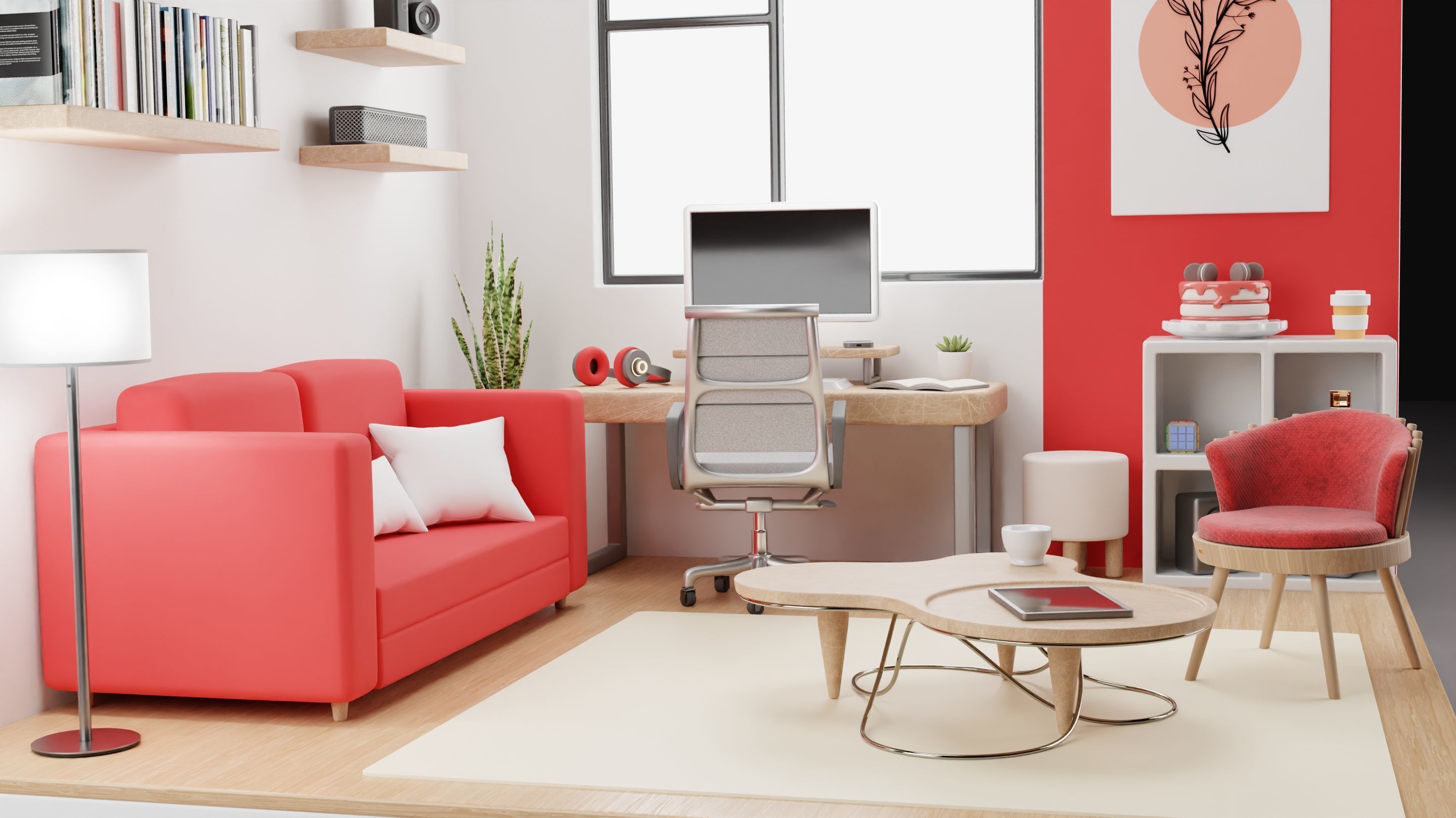 Room isometric 3D model_3