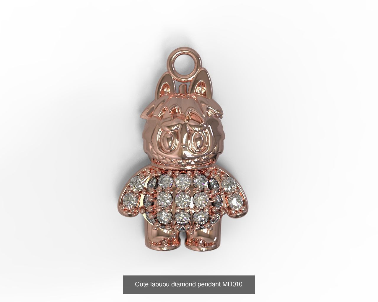 combo 15 Cute labubu diamond pendant 3D Model Collection_24
