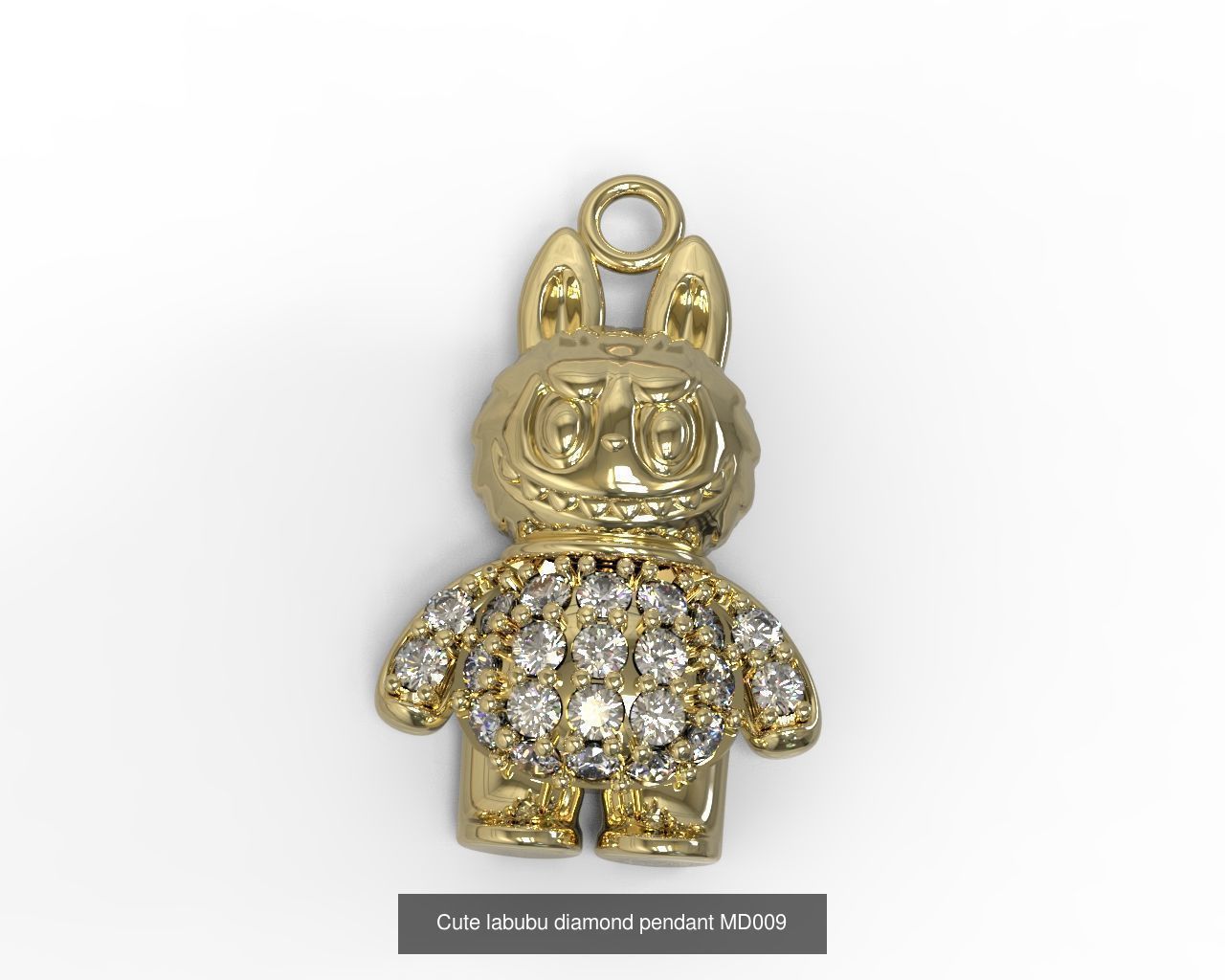 combo 15 Cute labubu diamond pendant 3D Model Collection_23
