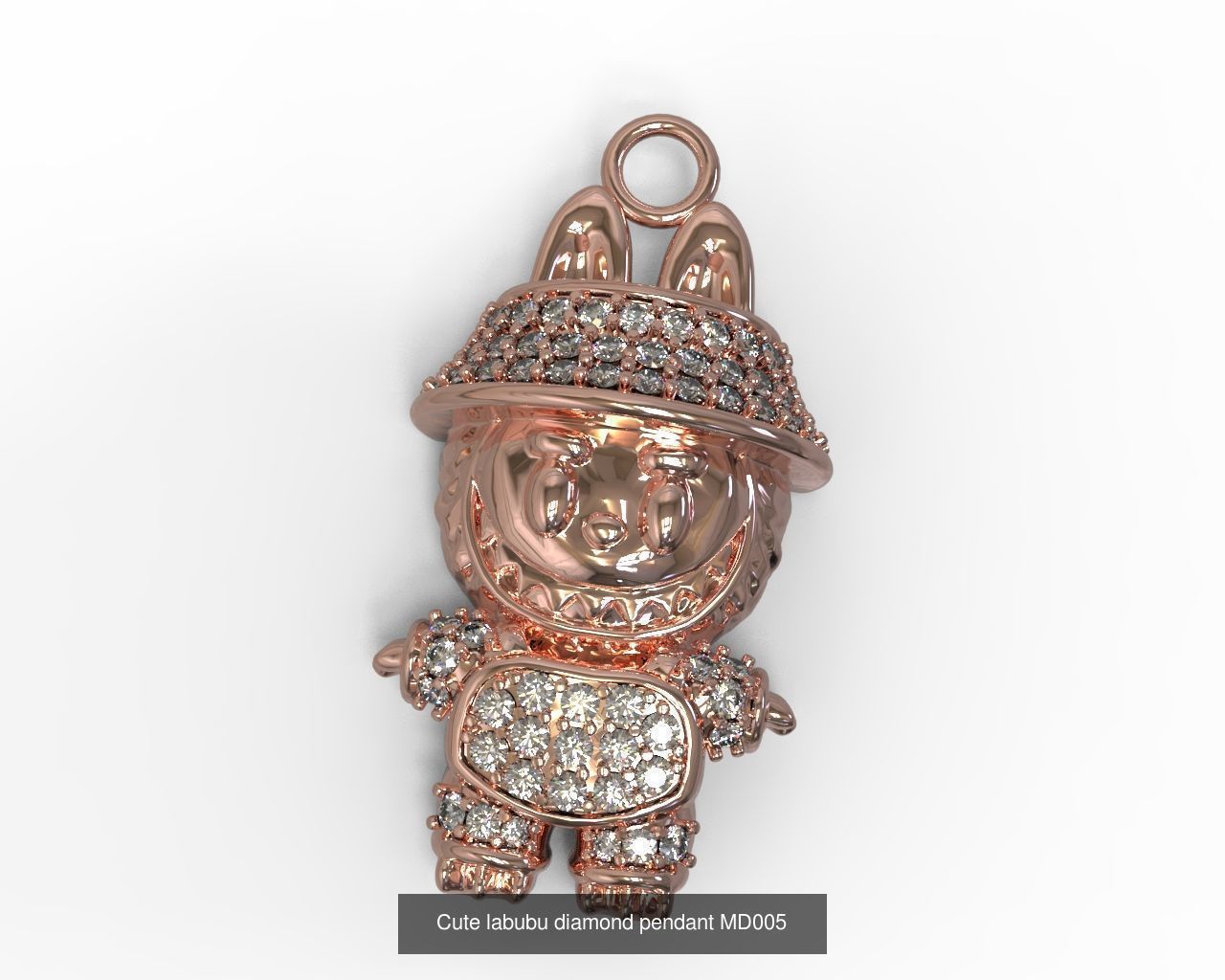combo 15 Cute labubu diamond pendant 3D Model Collection_19