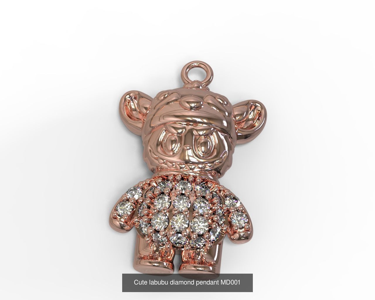 combo 15 Cute labubu diamond pendant 3D Model Collection_15