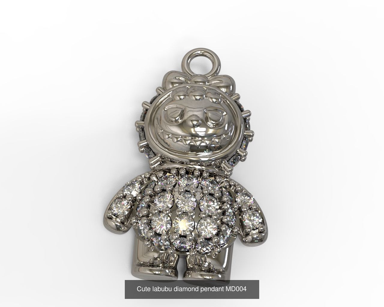 combo 15 Cute labubu diamond pendant 3D Model Collection_18