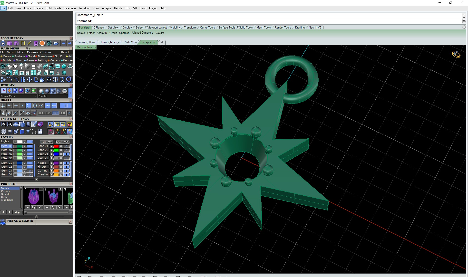 Star Pendant With Diamond Printable File 3D print model_4