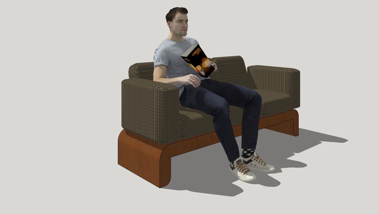 Armchair made in SketchUp 3D model_3