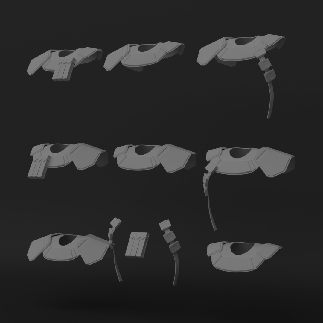 Clone Trooper Pauldrons- One12 - STL files 3D print model_1