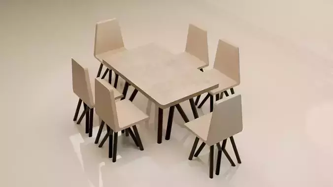 Set table chandelier and chairs 