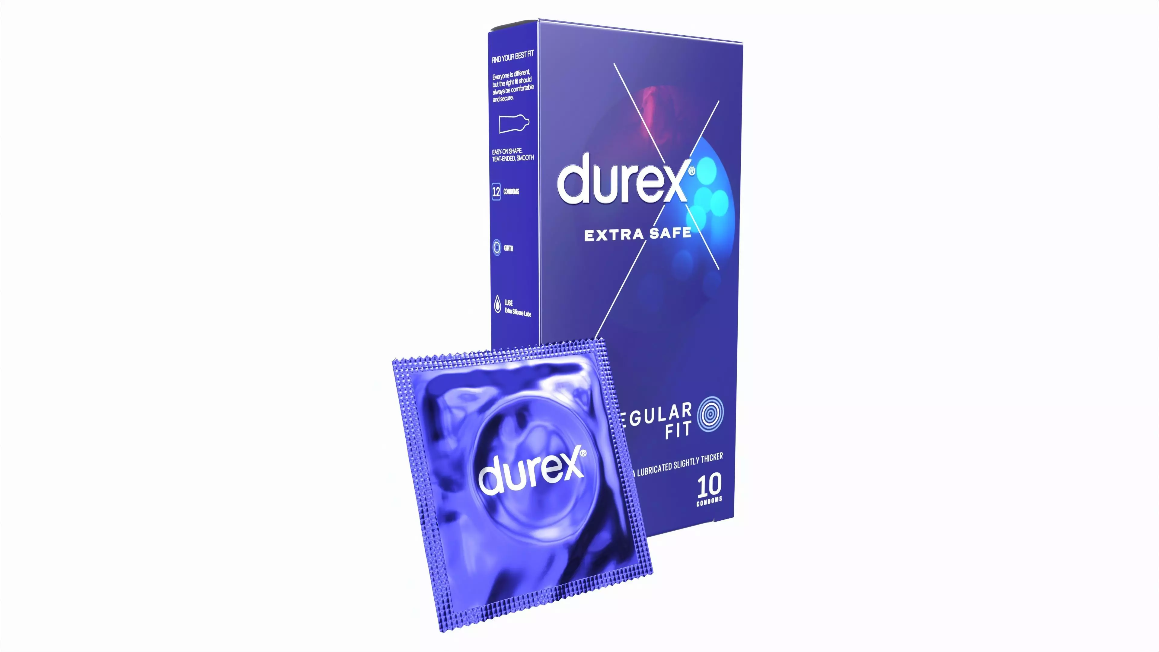 Condom box with individual package 3D model