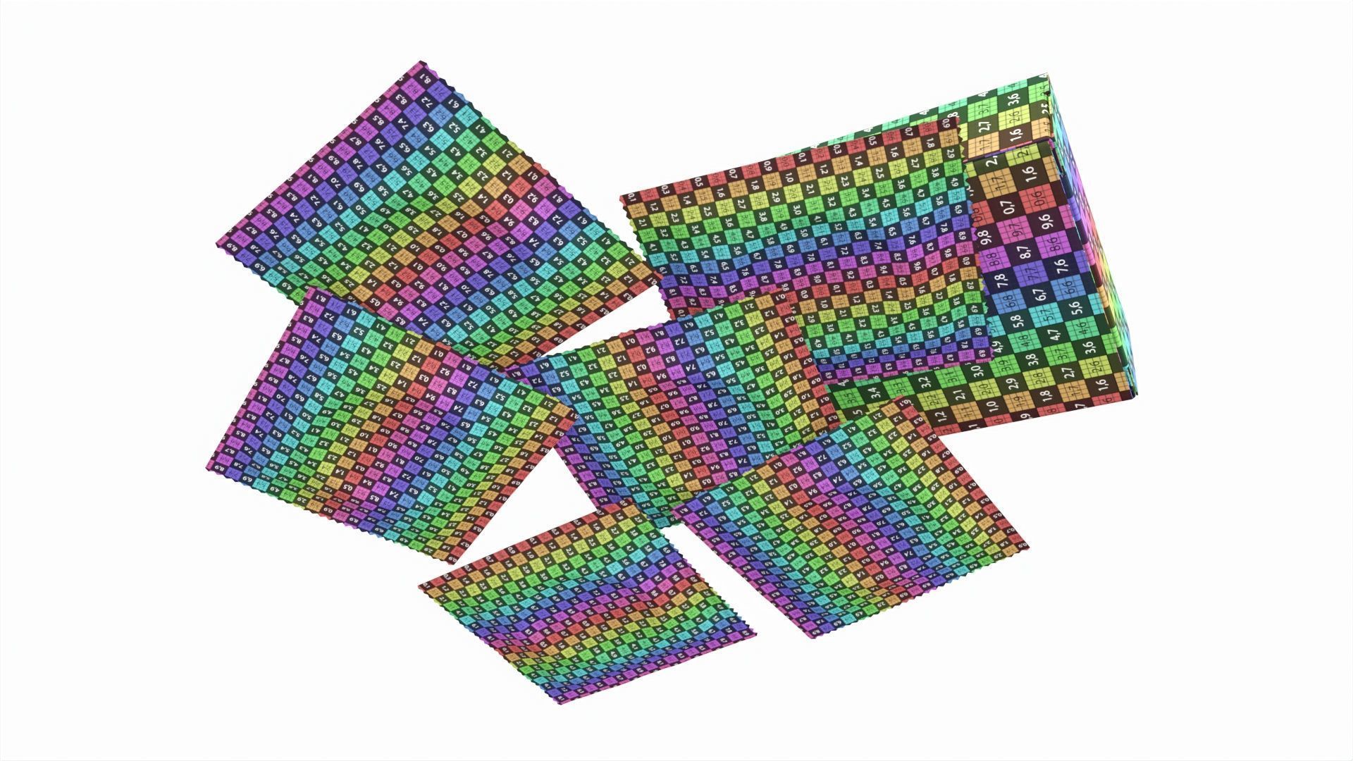 Condom individual packages with box small 3D model_10