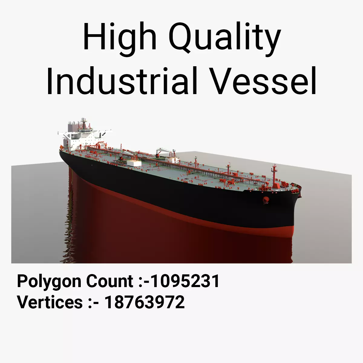 Industrial Marine Vessel 3D Model by Designtrix 3D model