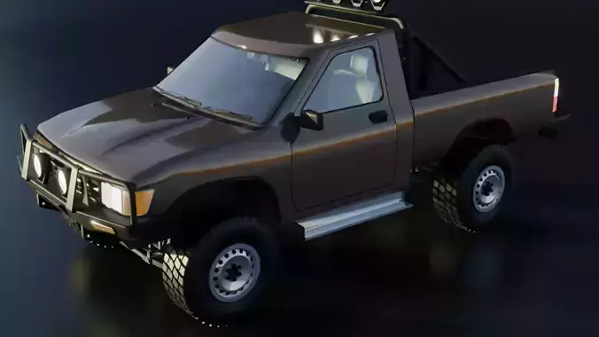Toyota Hilux 1993  Low-poly 3D model
