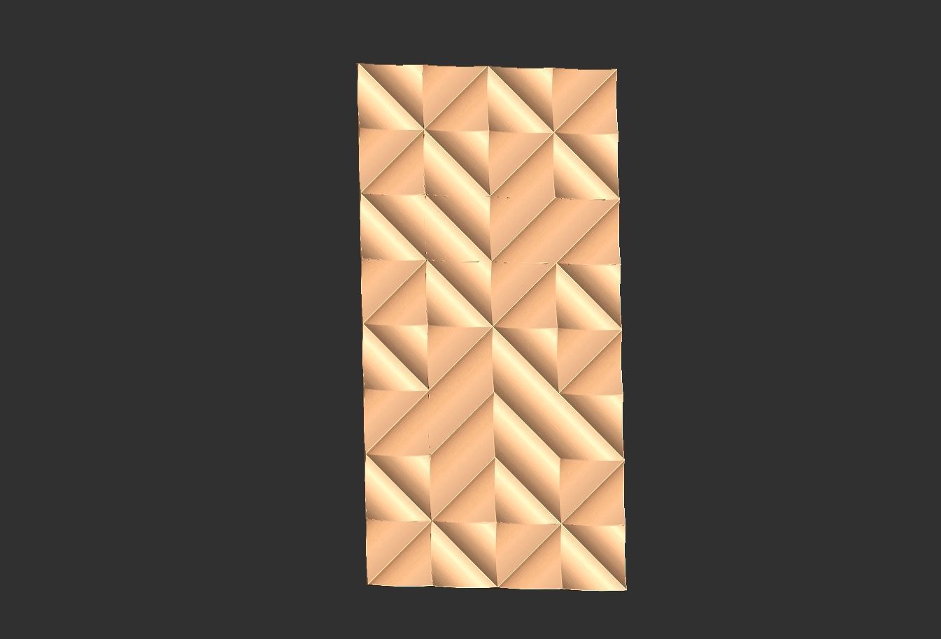 wall pattern geometric relief Low-poly 3D model_10