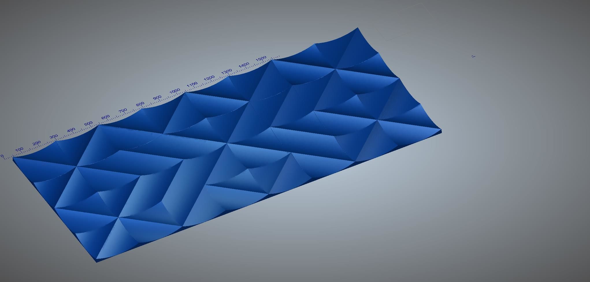 wall pattern geometric relief Low-poly 3D model_8