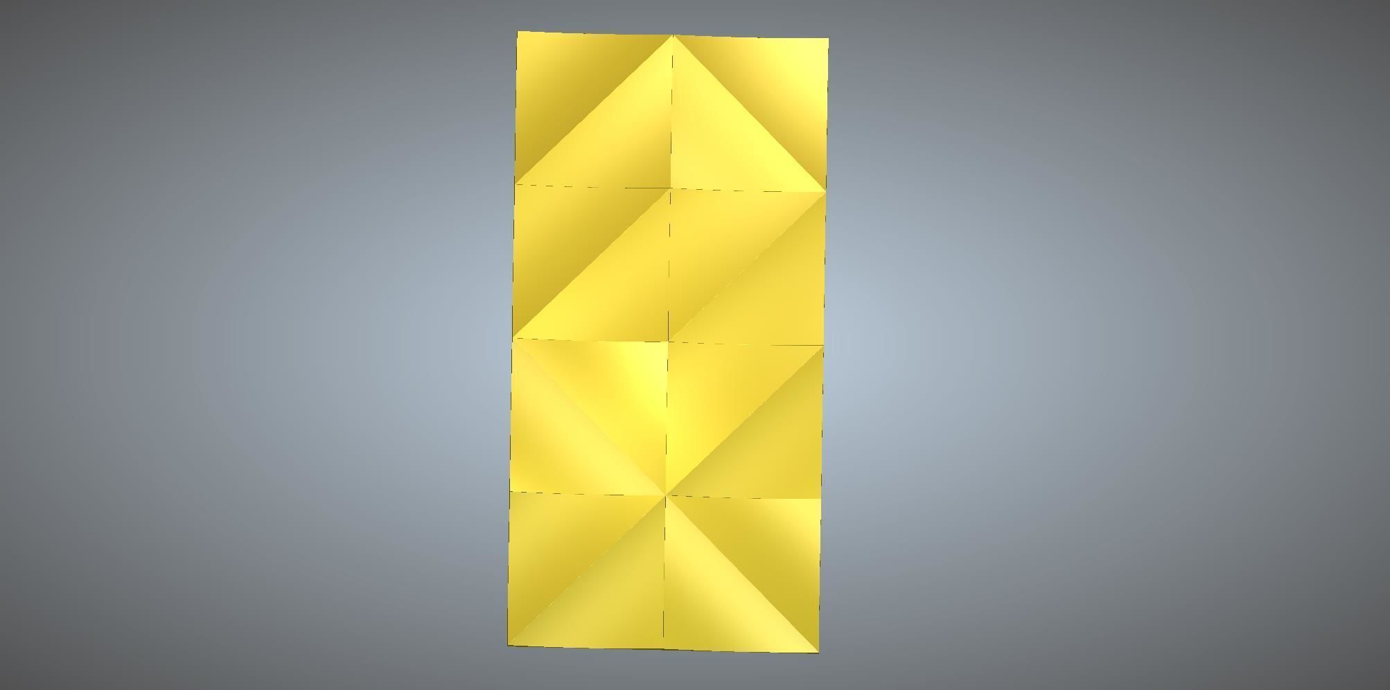 wall pattern geometric relief Low-poly 3D model_11