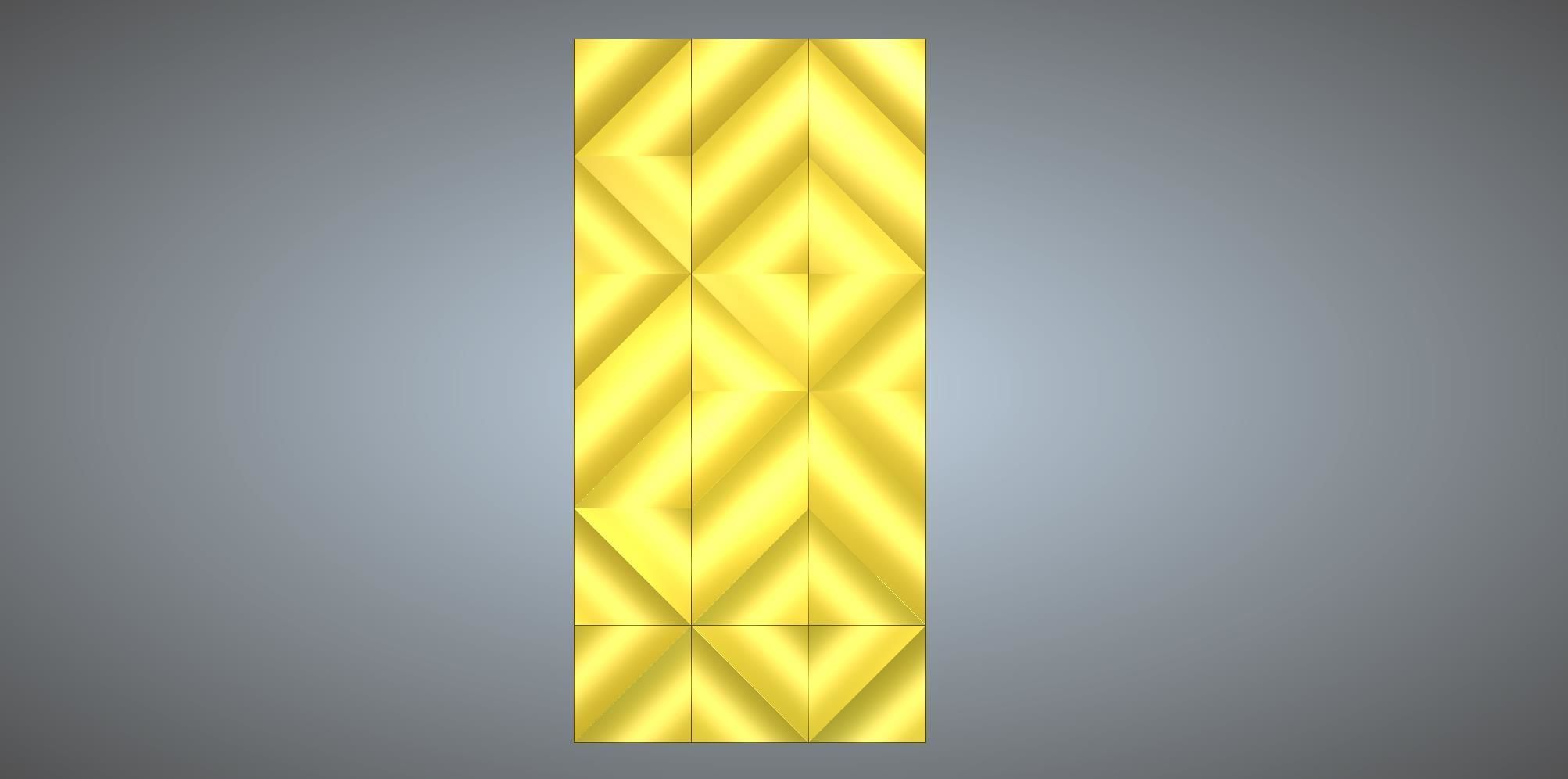 wall pattern geometric relief Low-poly 3D model_12