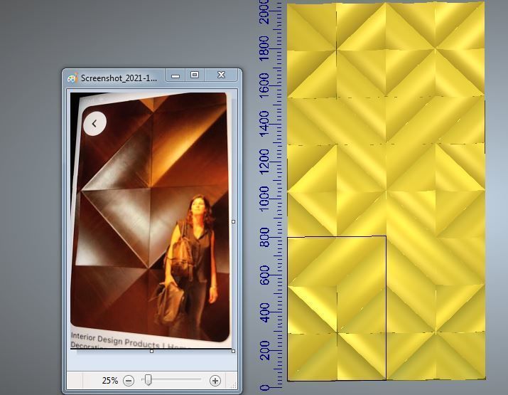 wall pattern geometric relief Low-poly 3D model_15