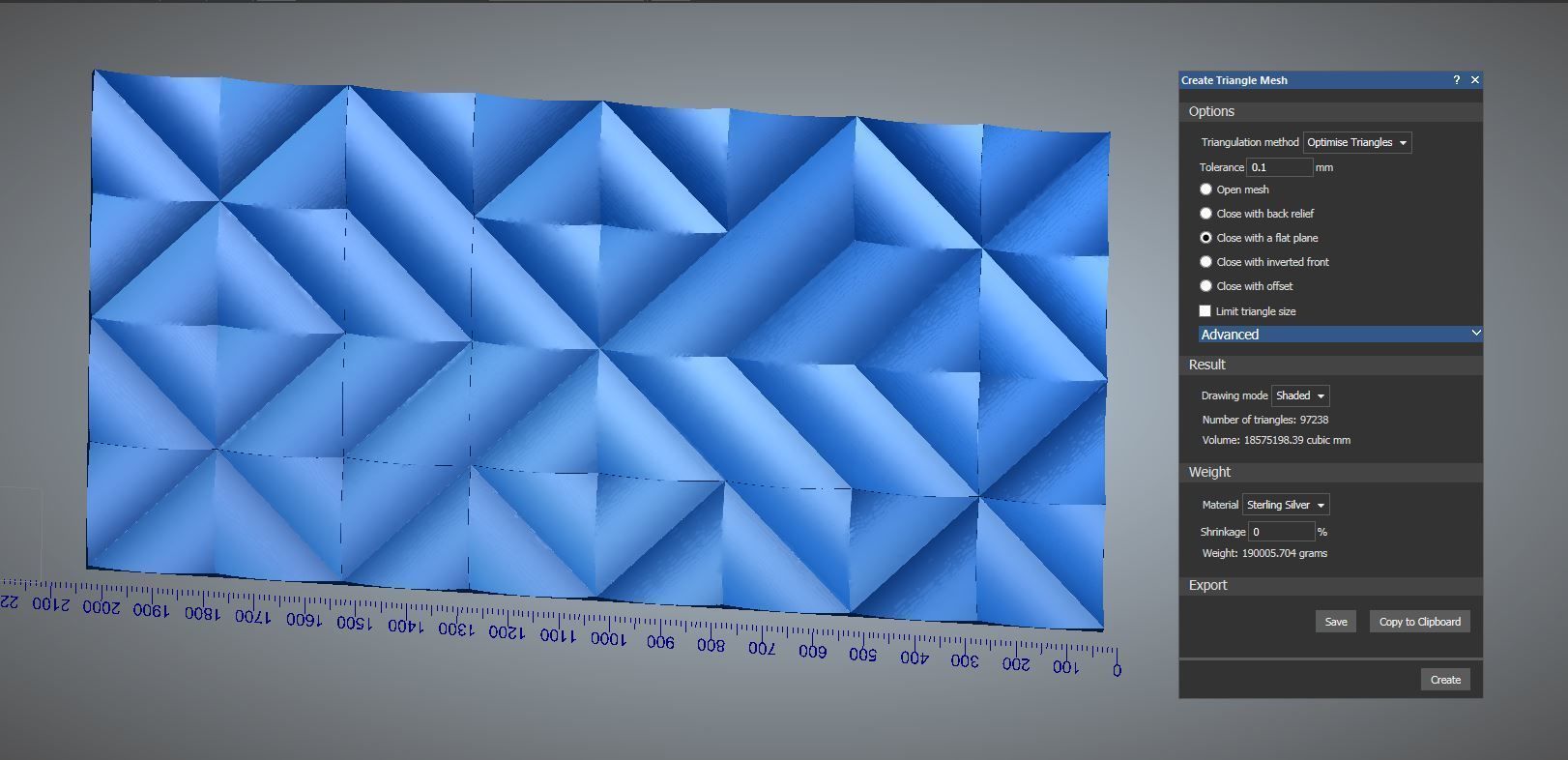 wall pattern geometric relief Low-poly 3D model_2