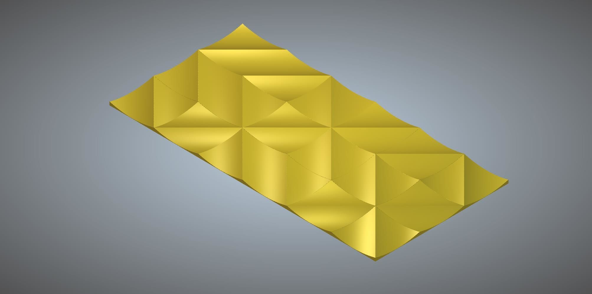 wall pattern geometric relief Low-poly 3D model_9