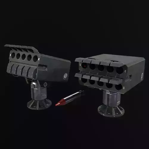 Missile Turret Game-Ready PBR