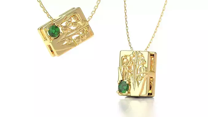 Birthflower Box Pendant May 3D print model