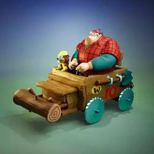 Rufus Ruffcut and Sawtooth - The Buzzwagon 3D print model