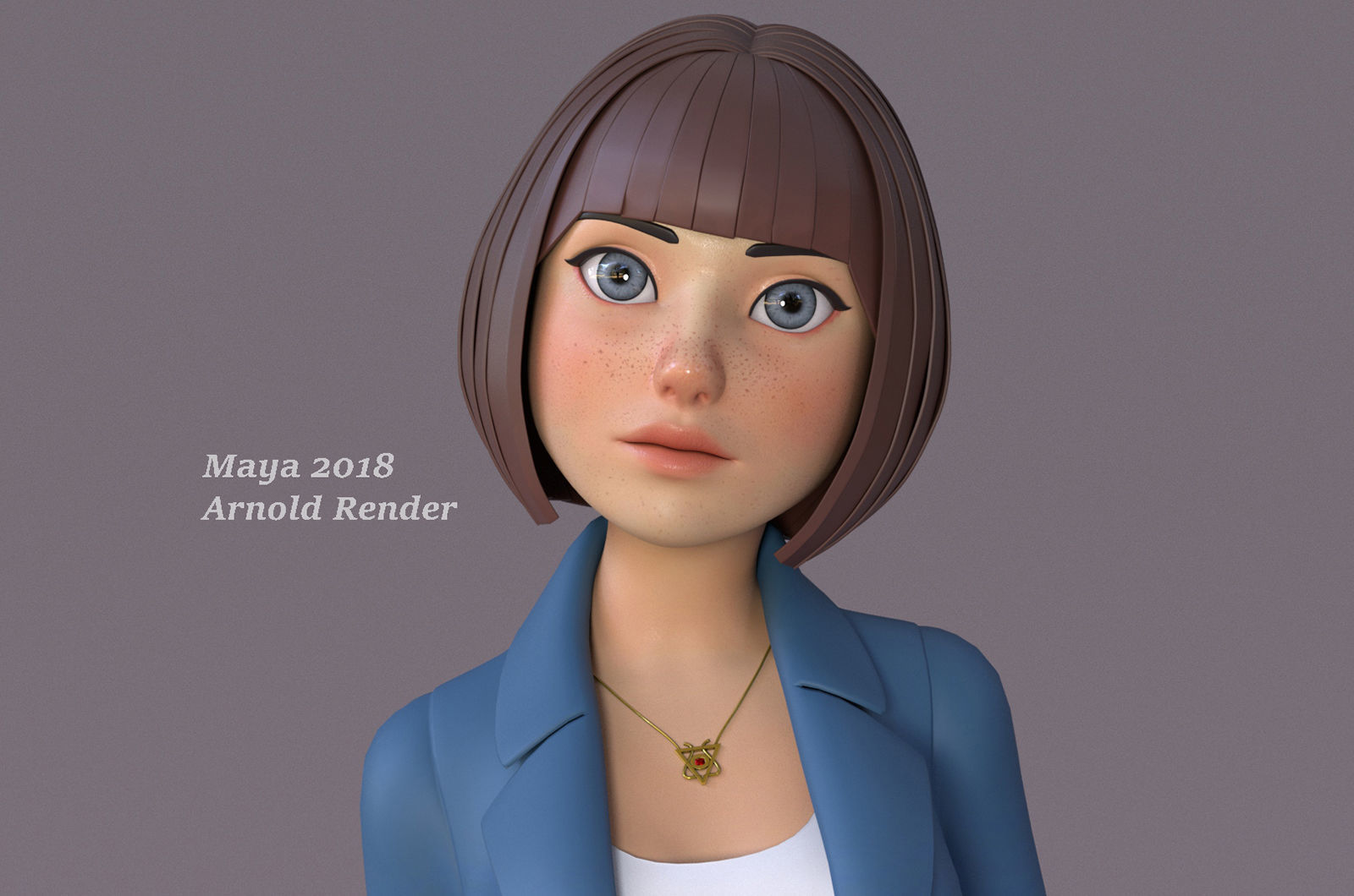Anna and Andy Cartoon Rig Low-poly 3D model_18