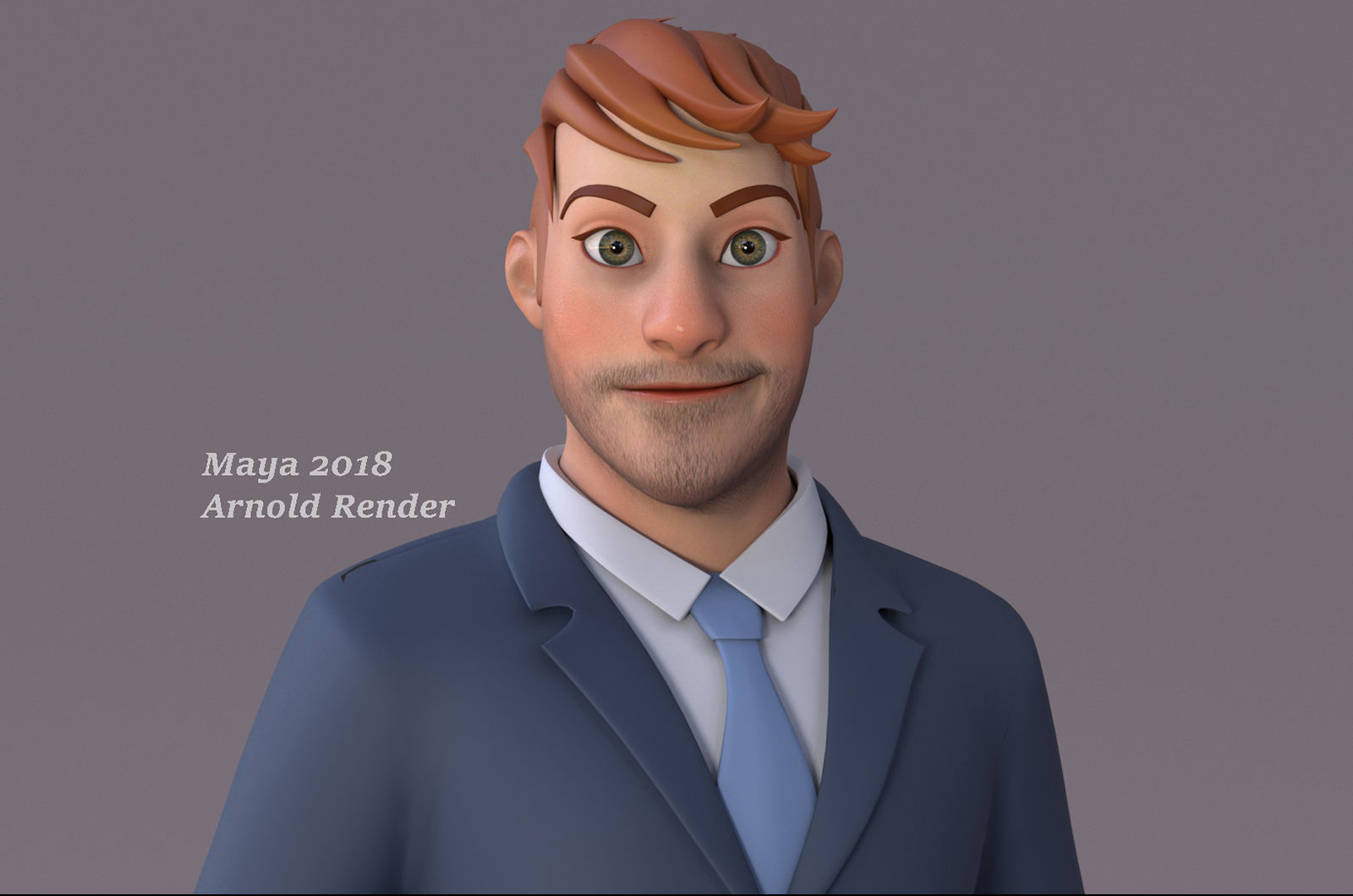 Anna and Andy Cartoon Rig Low-poly 3D model_19