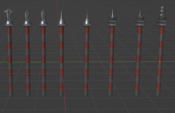 15 Polearms for 15 USD Low-poly 3D model_2