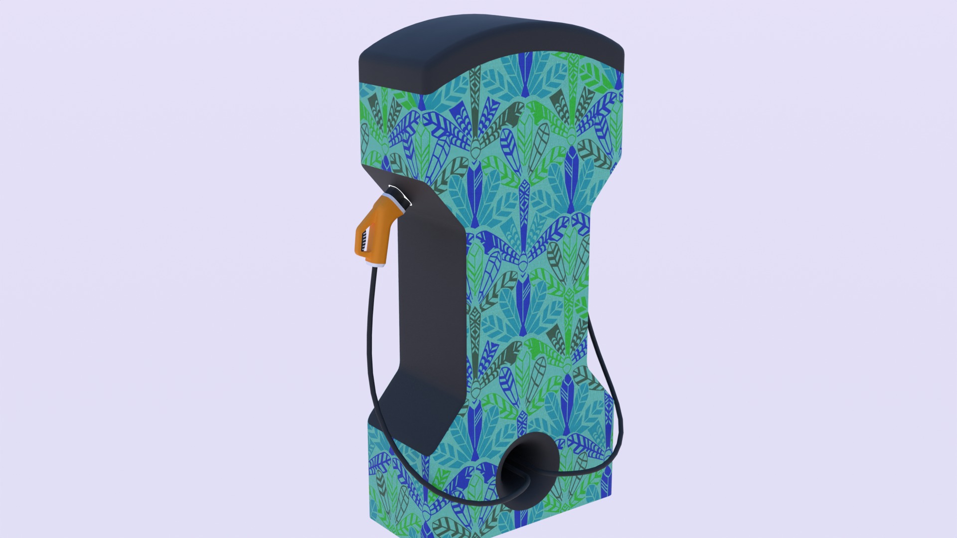 EV charger IX PBR 8K 3D model_4
