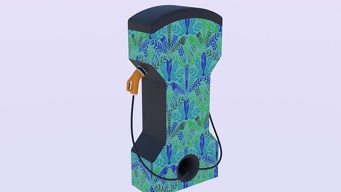 EV charger IX PBR 8K 3D model 5