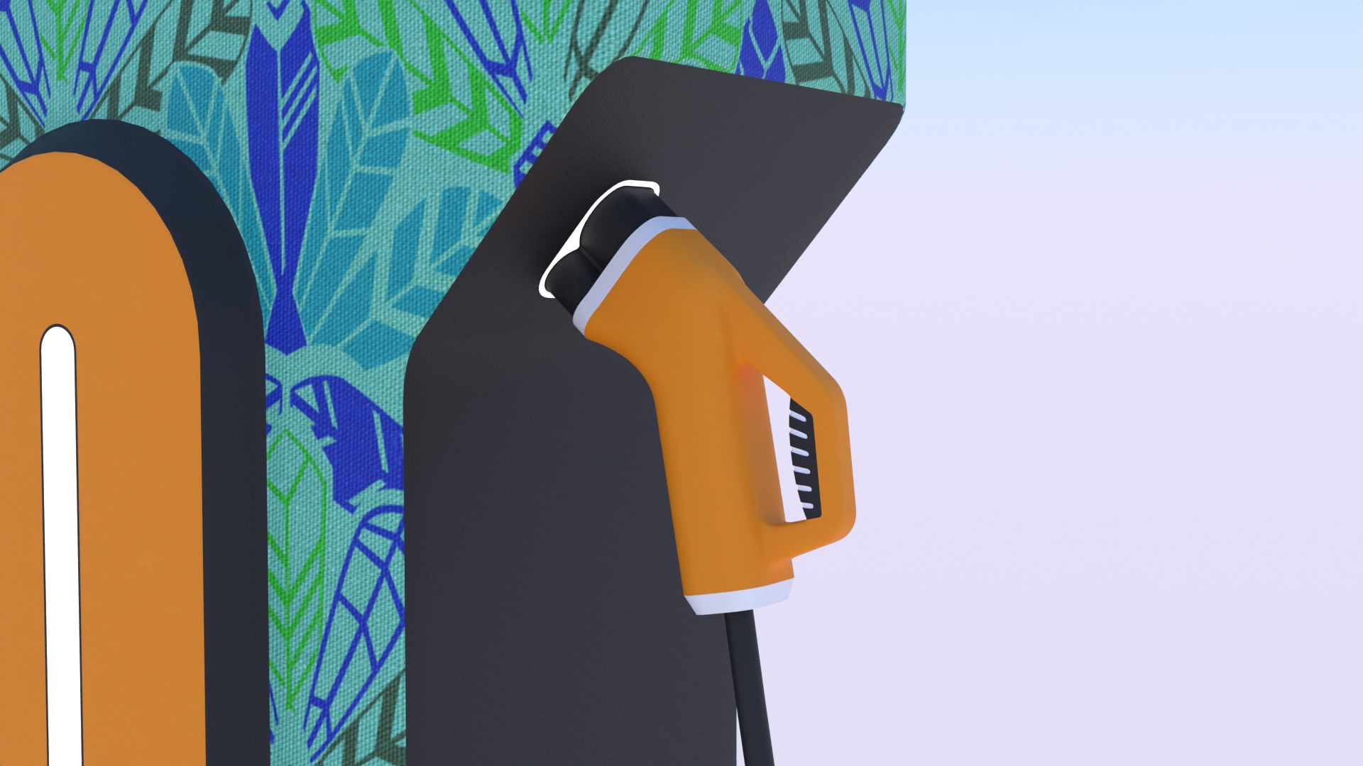 EV charger IX PBR 8K 3D model_2