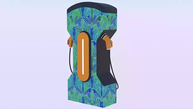 EV charger IX PBR 8K 3D model