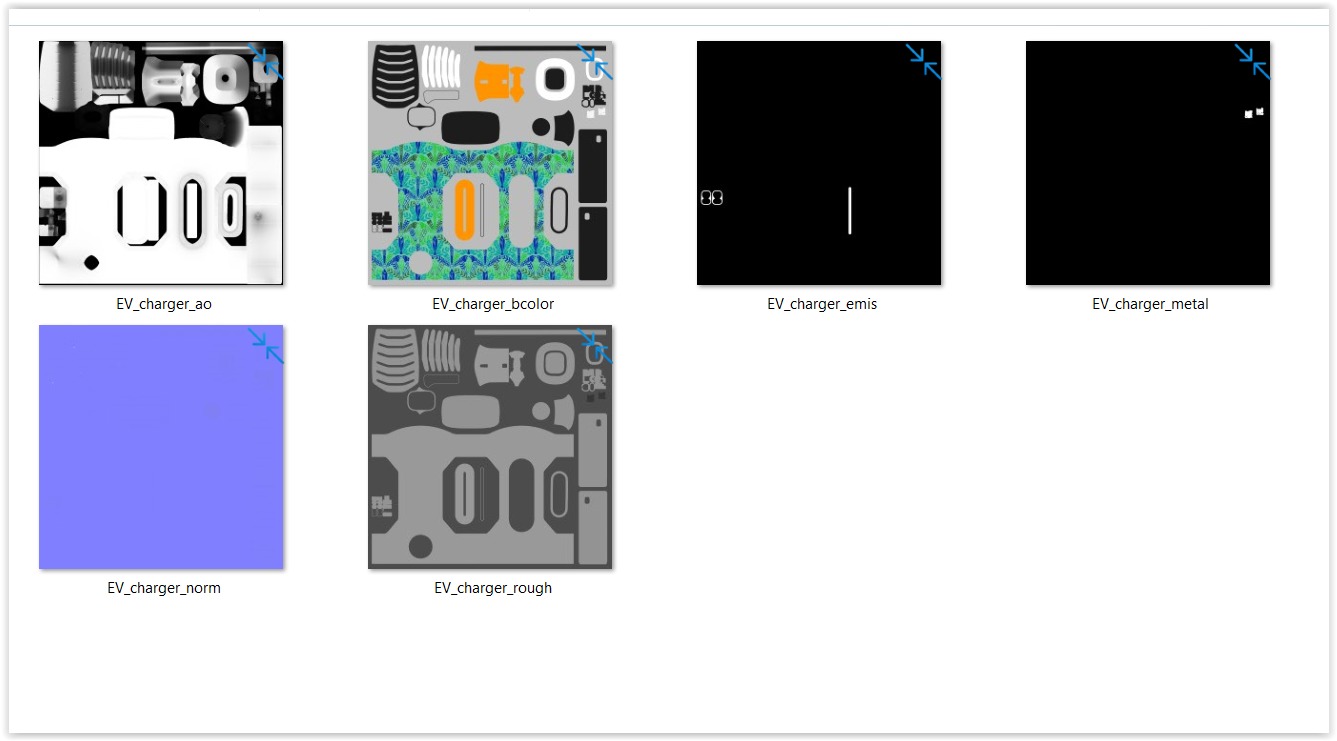 EV charger IX PBR 8K 3D model_8