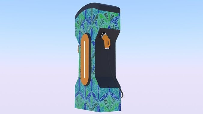 EV charger IX PBR 8K 3D model 6