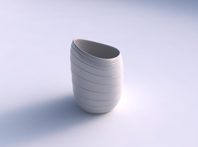 Vase twisted 2 with smooth horizontal dents 2