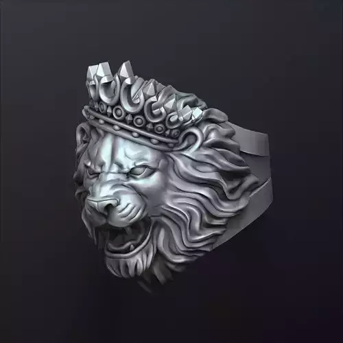Lion With Crown V2 Ring