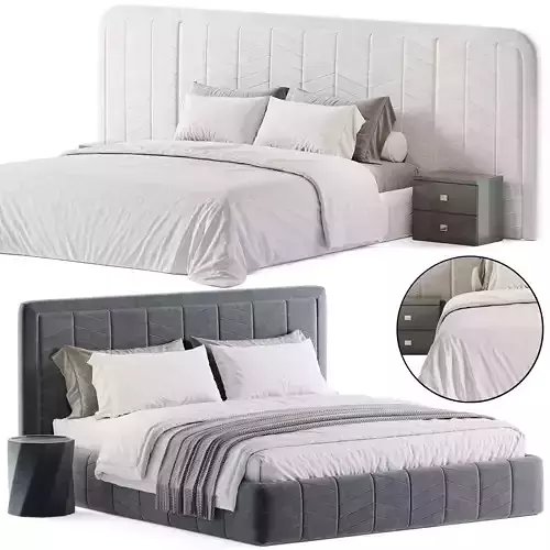 Harrison Padded bed by Smania