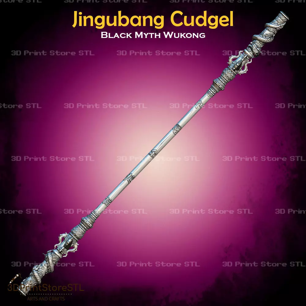 Jingubang Cudgel Cosplay Black Myth Wukong - STL File 3D print model_0
