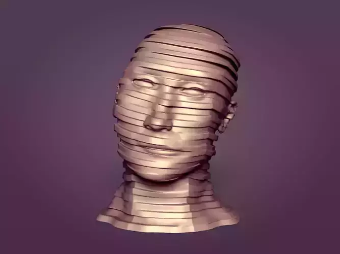 Abstract Man Head Bust - Ready for 3D Printing - Original Design