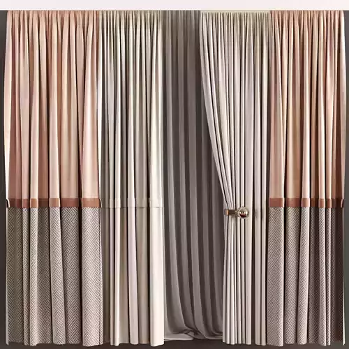 Curtain For interior N085 3D model