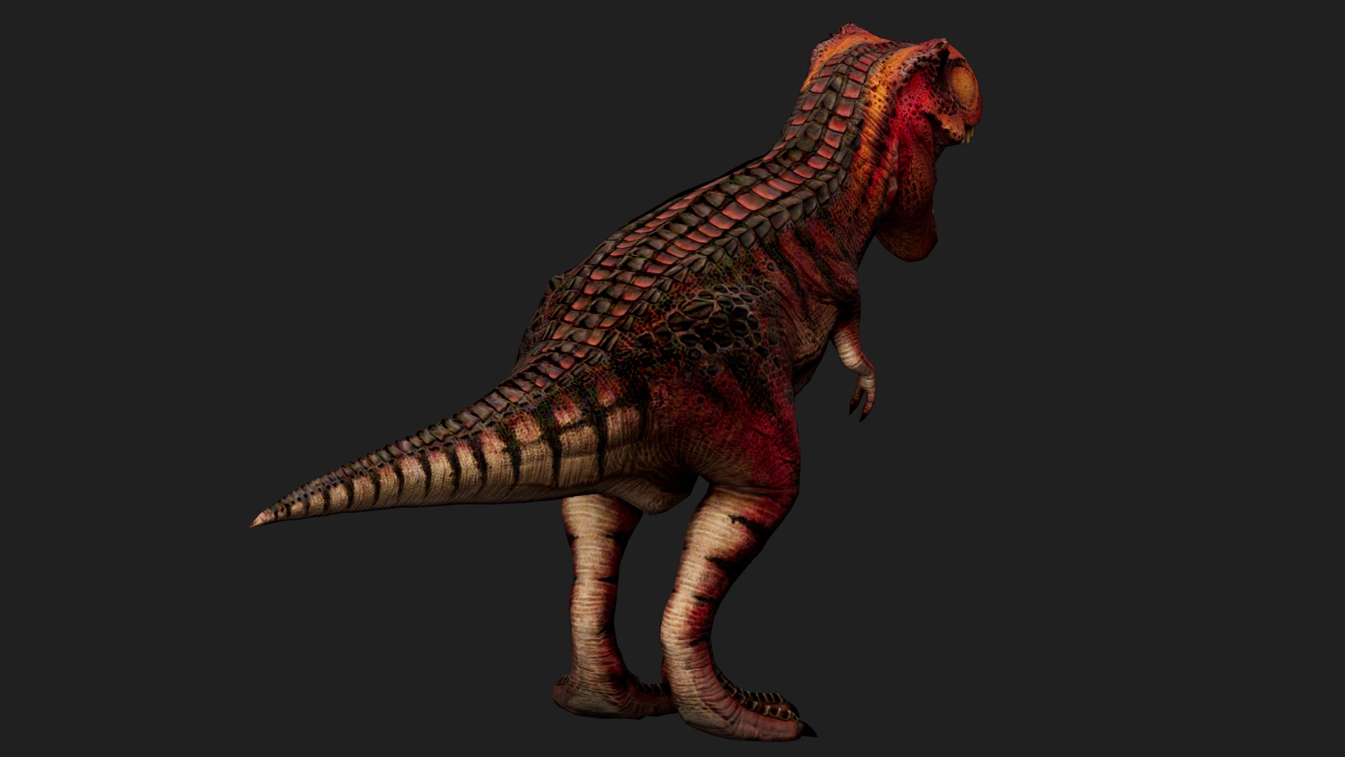 dinosaur Low-poly 3D model_2