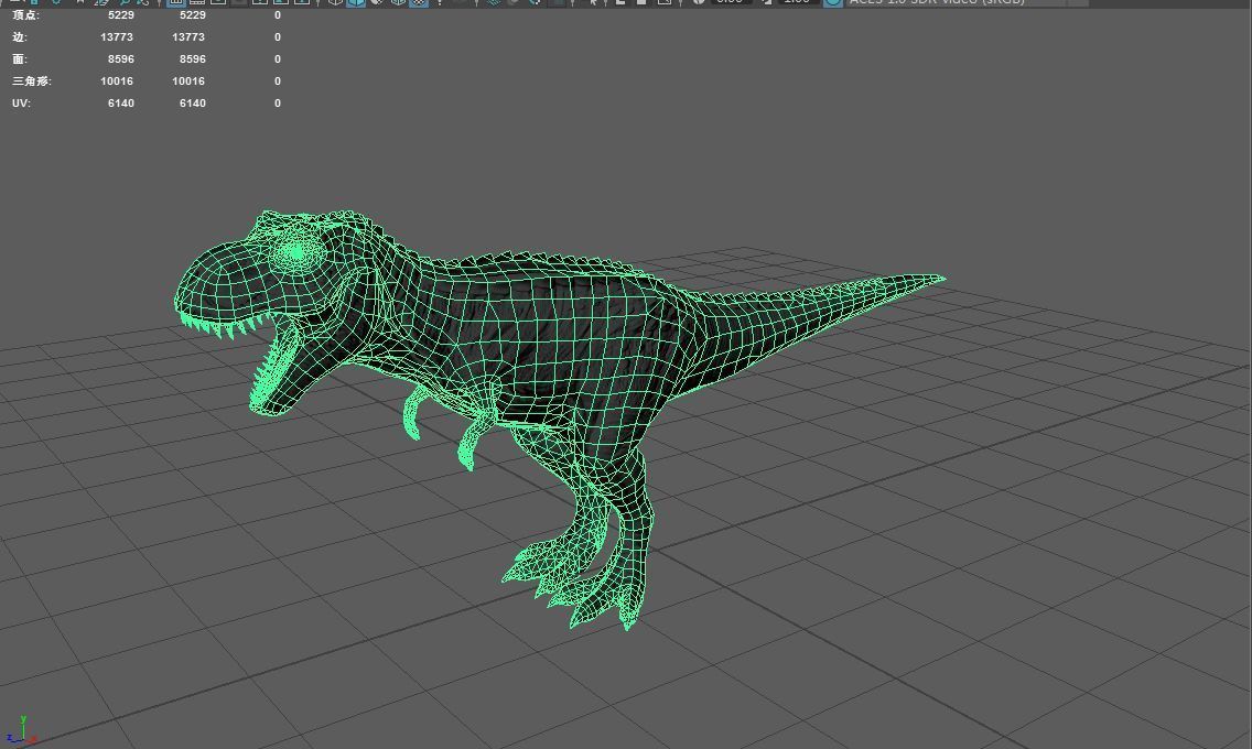 dinosaur Low-poly 3D model_6