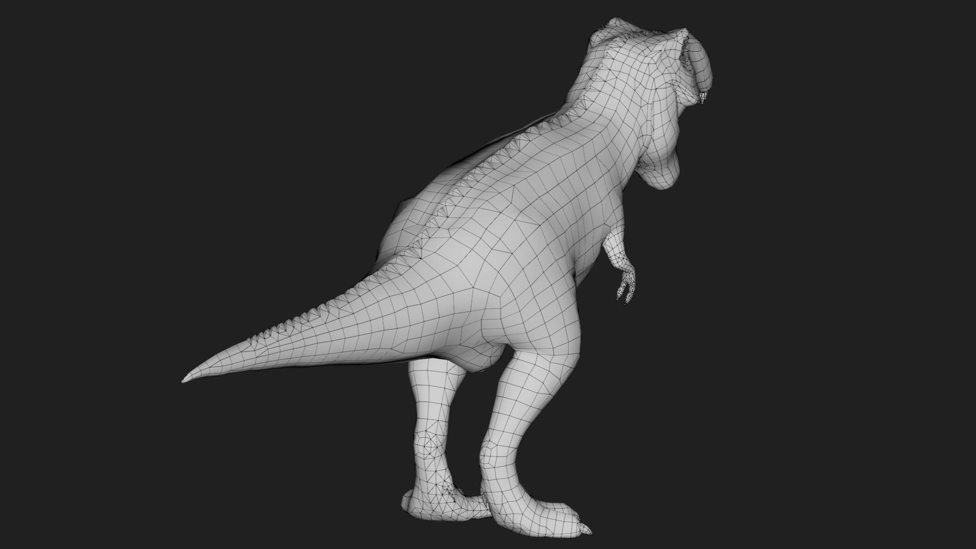 dinosaur Low-poly 3D model_3